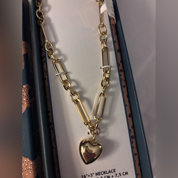 House of Harlow 1960 Gold Heart Necklace - Picture 1 of 5